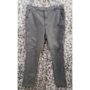 Old Navy Pants Size 16 High Rise OG Straight Olive Army Green Chino Zip Stretch
